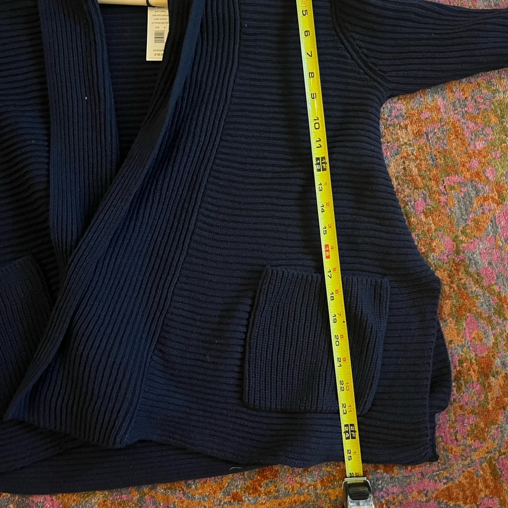 Michael stars vonn open cardigan / coatigan navy blue - Picture 4 of 11